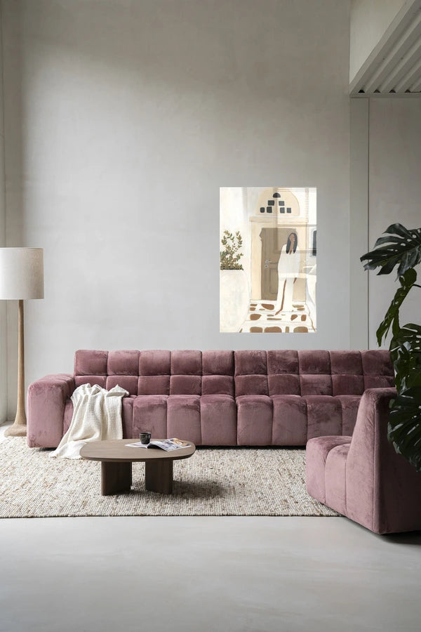 Kunsttrykk på syrefritt papir. Bildemotiv i sandfarger, beige jordtoner.