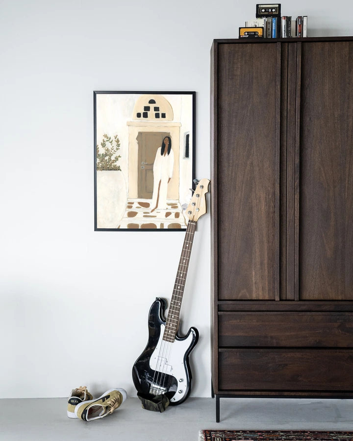 Kunsttrykk på syrefritt papir. Bildemotiv i sandfarger, beige jordtoner.