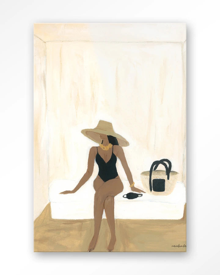 Kunsttrykk på herdet glass. Bildemotiv i sandfarger, beige jordtoner.