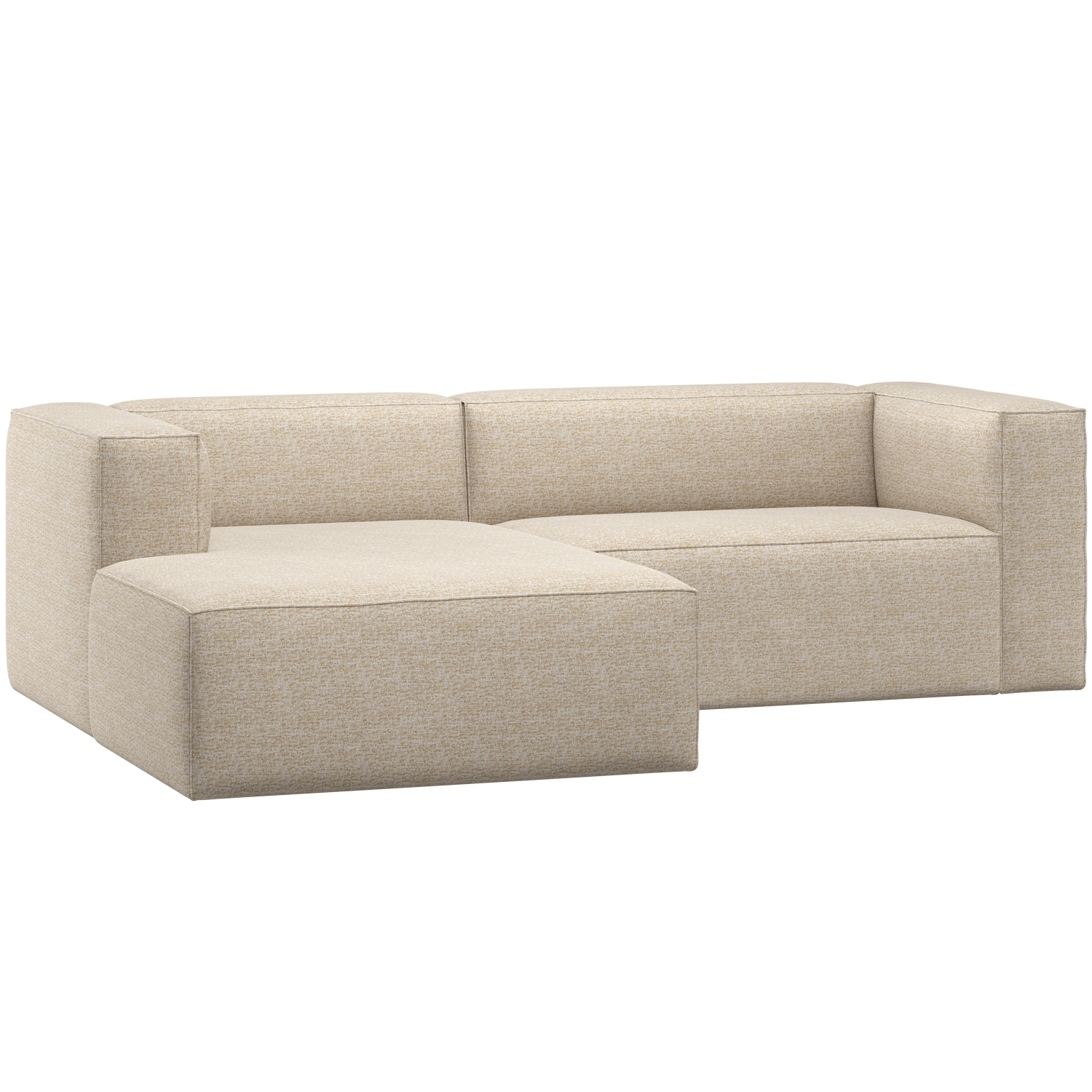 Bean Chaise Longue Sofa, Venstre - Beige Melange