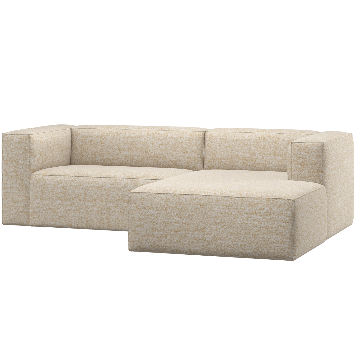 Bean Chaise Longue Sofa, Høyre - Beige Melange