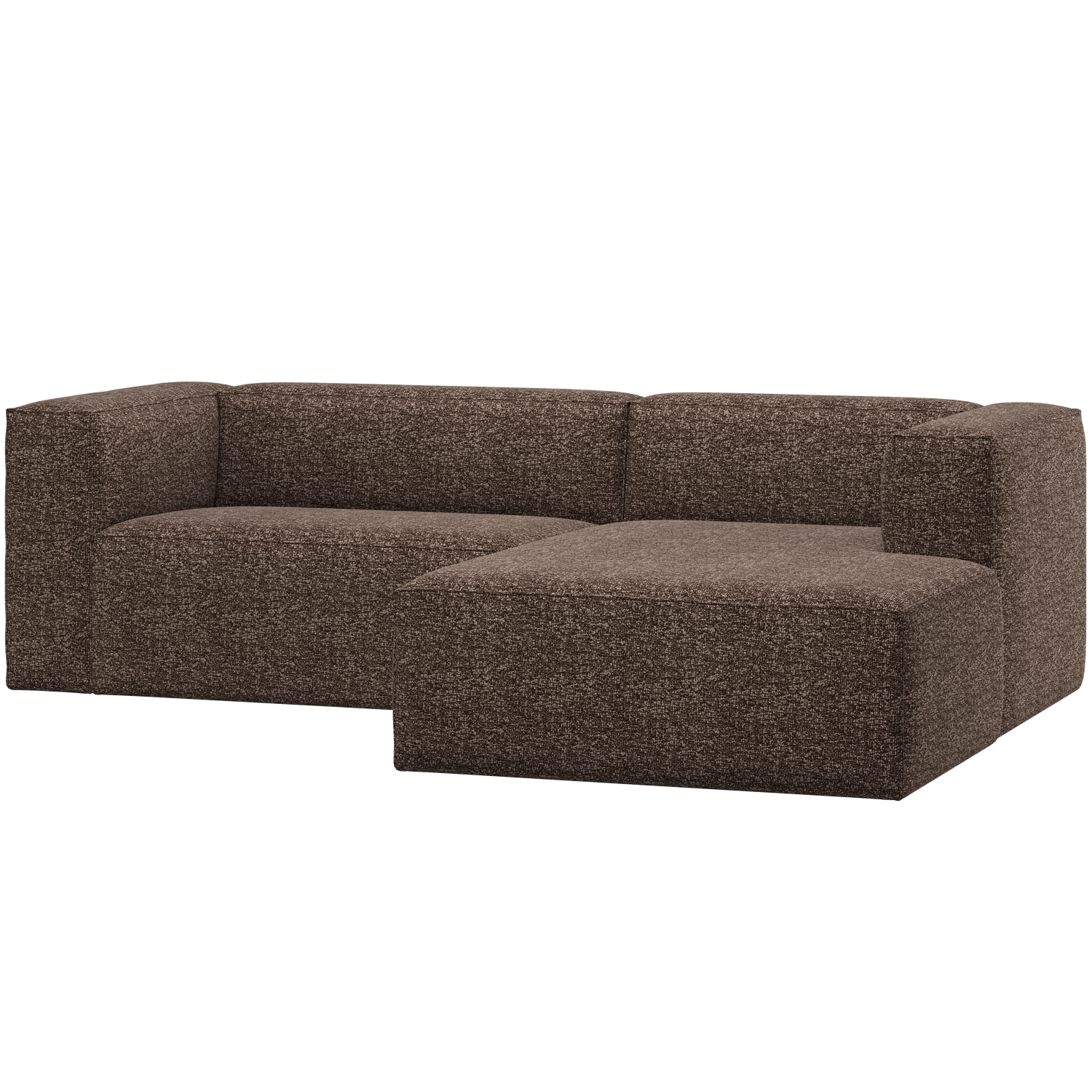 Bean Chaise Longue Sofa, Høyre - Brun Melange