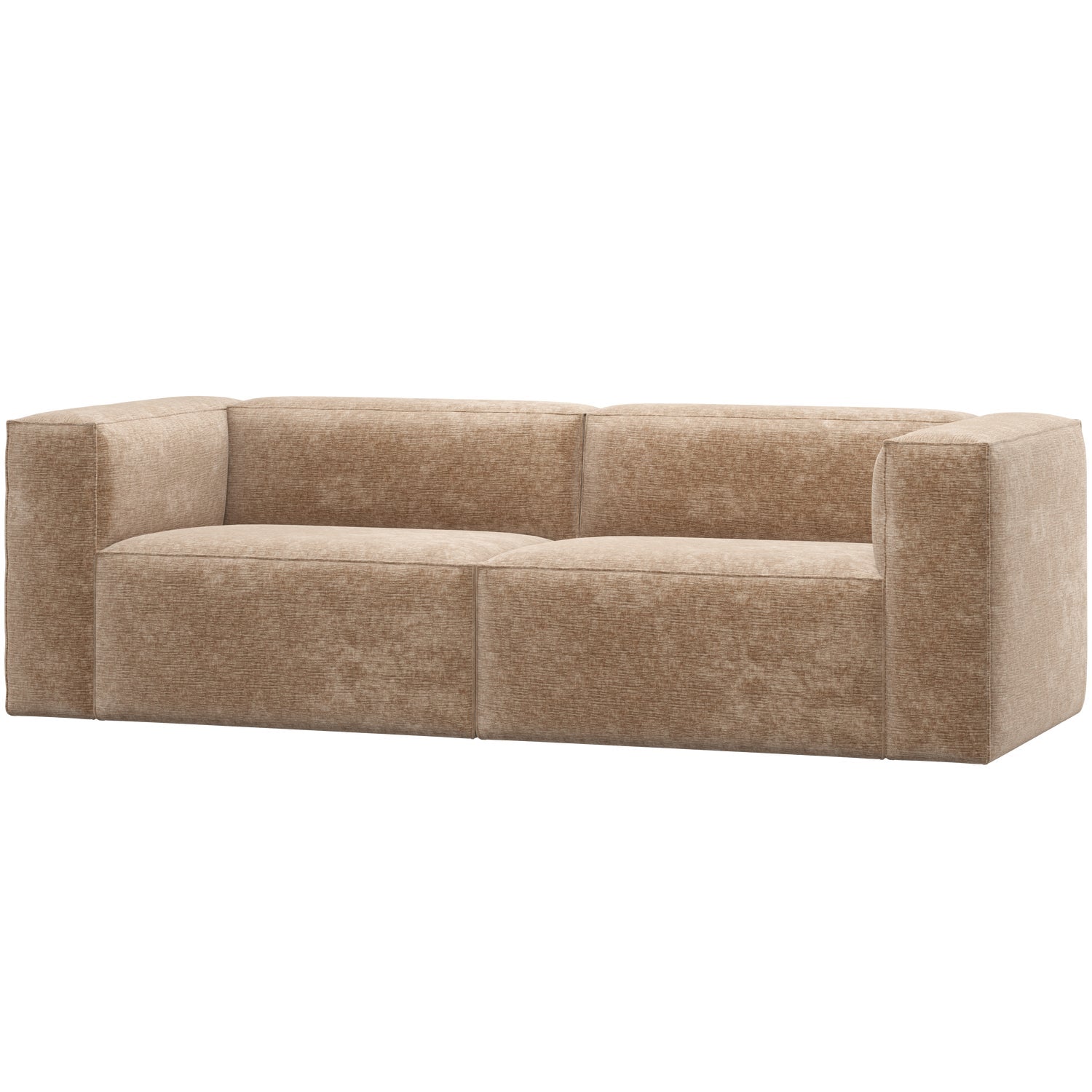 Bean 3,5-Seter Sofa - Chenille Velvet Peach Pink