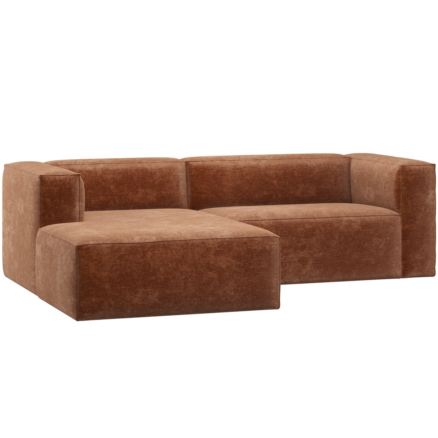 Bean Chaise Longue Sofa, Venstre - Chenille Velvet Terra