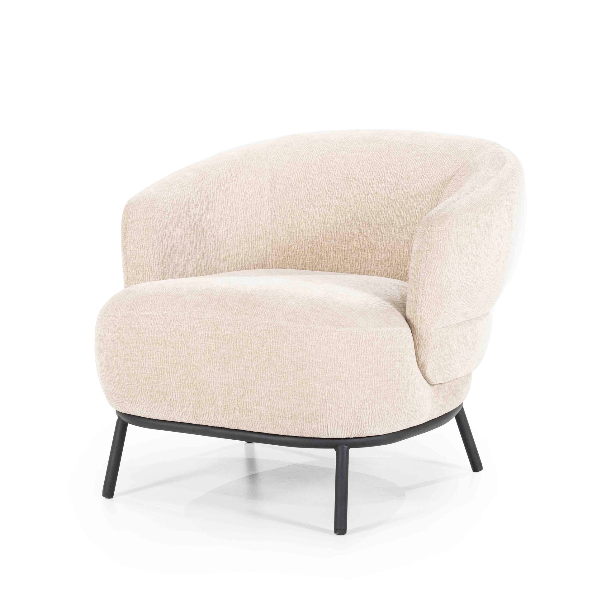 David Lenestol, Taupe. Metallben. Loungestol / Lounge chair.