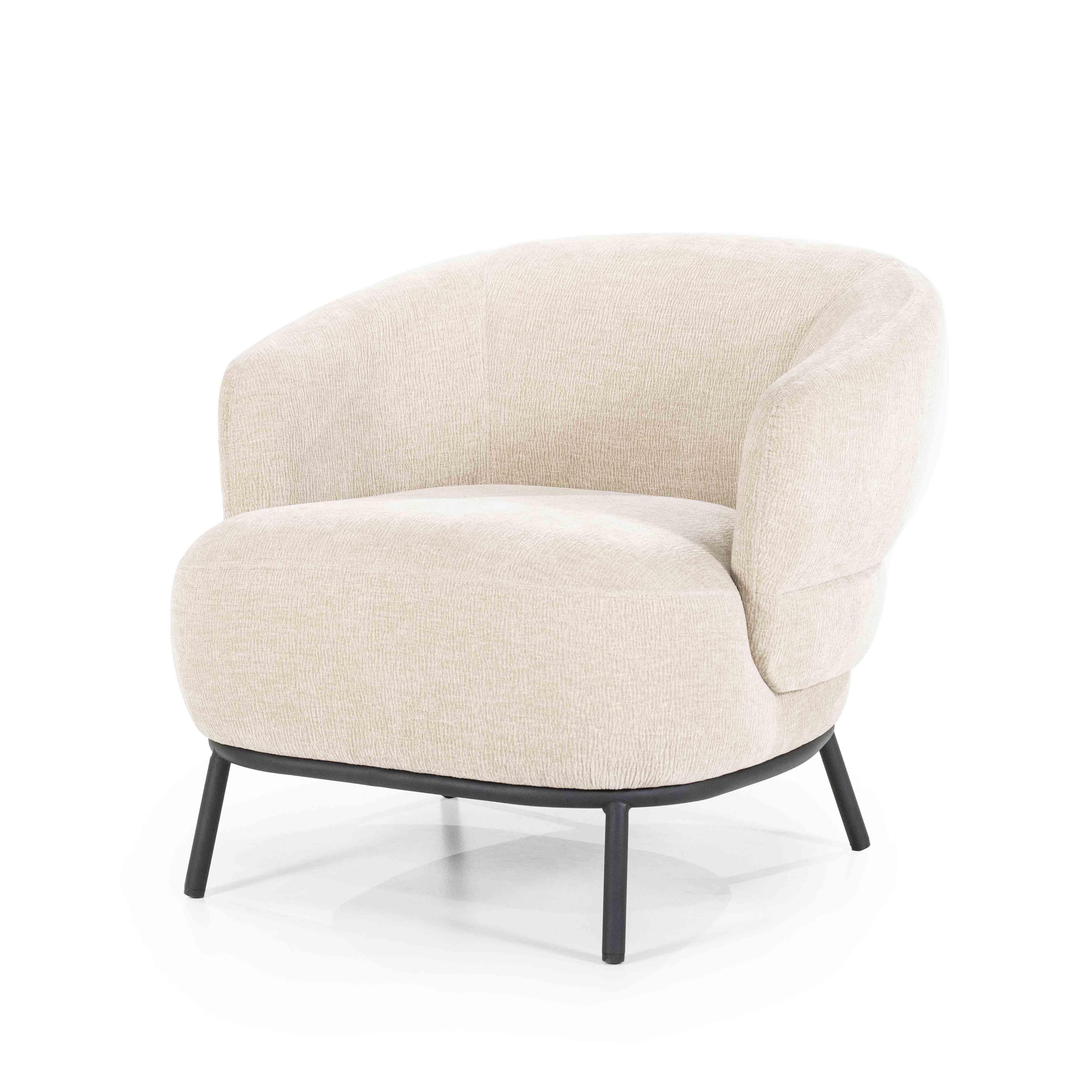 David Lenestol, Taupe. Metallben. Loungestol / Lounge chair.
