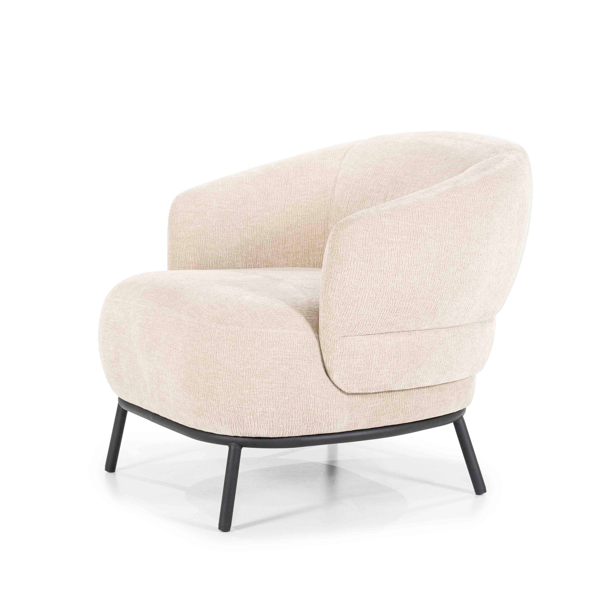 David Lenestol, Taupe. Metallben. Loungestol / Lounge chair.