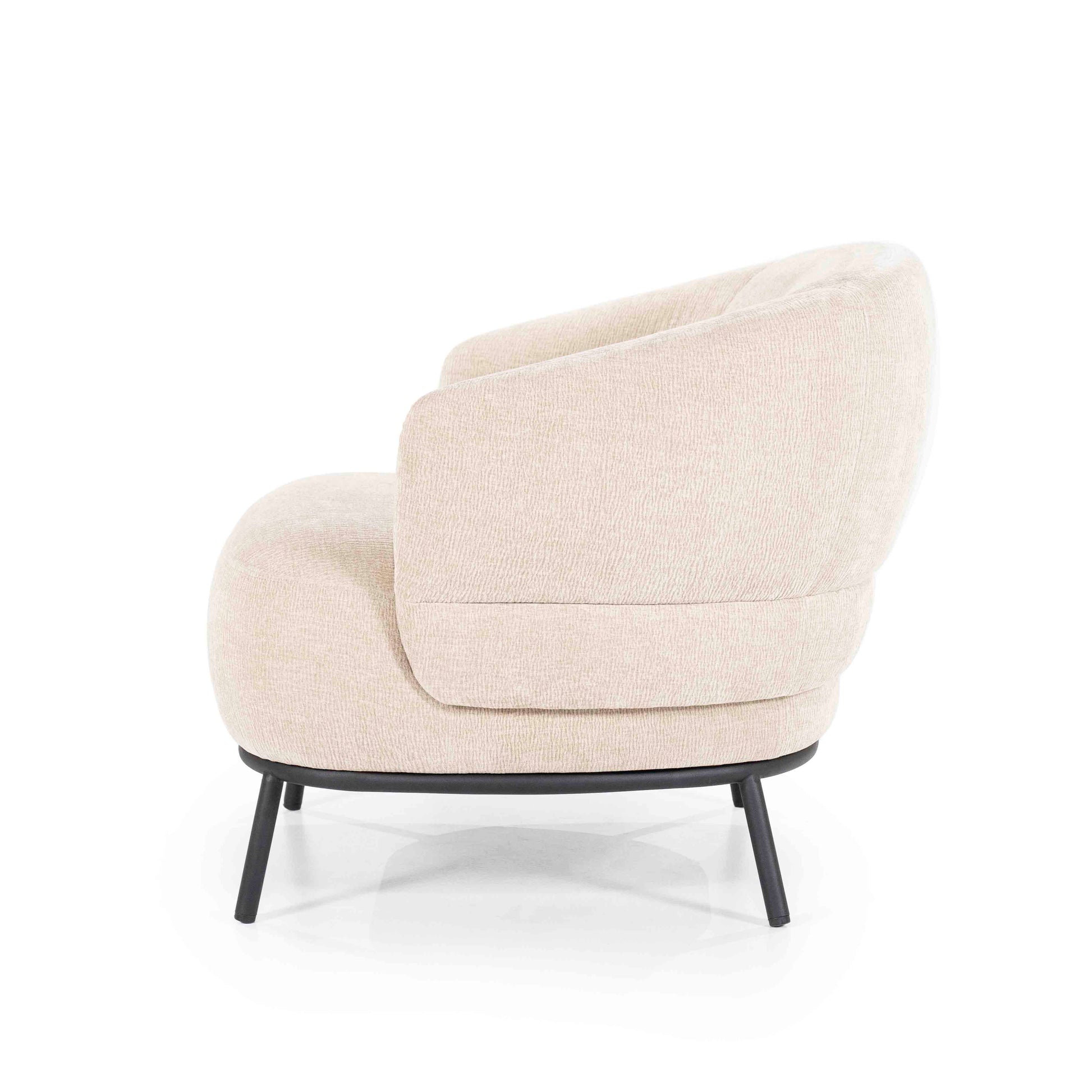 David Lenestol, Taupe. Metallben. Loungestol / Lounge chair.
