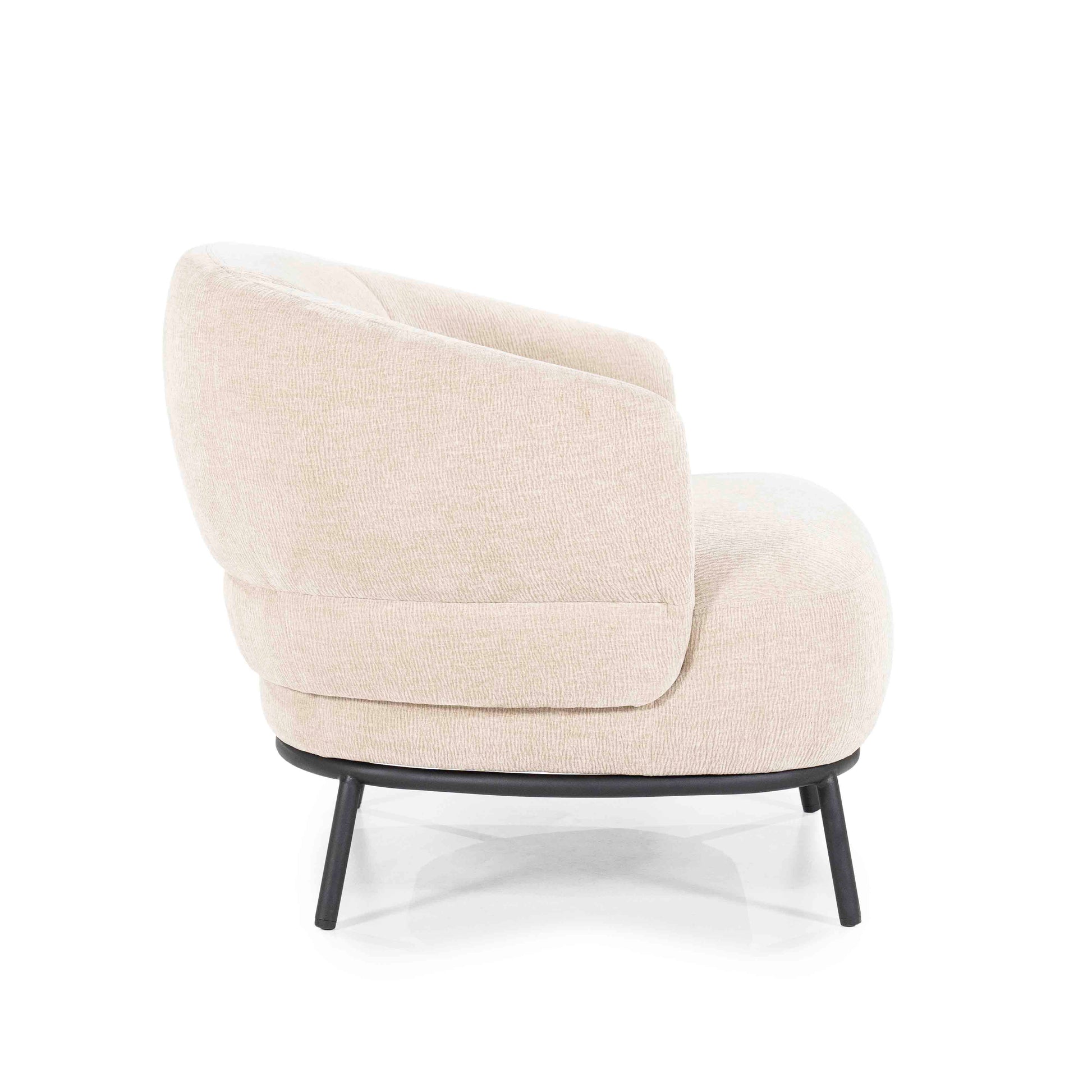 David Lenestol, Taupe. Metallben. Loungestol / Lounge chair.