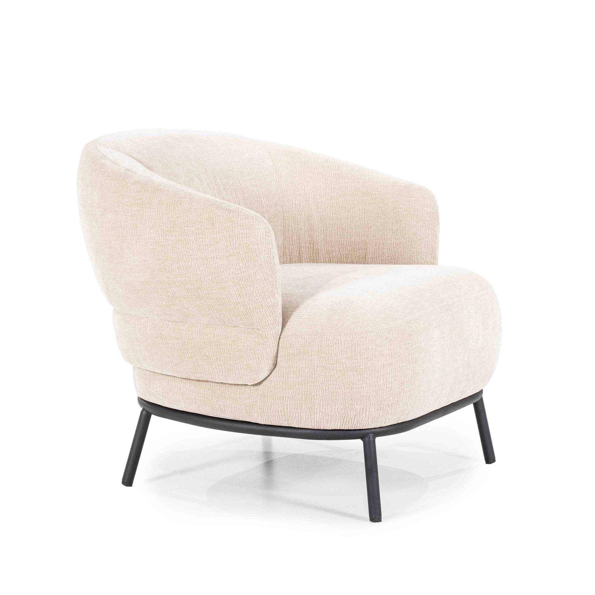 David Lenestol, Taupe. Metallben. Loungestol / Lounge chair.