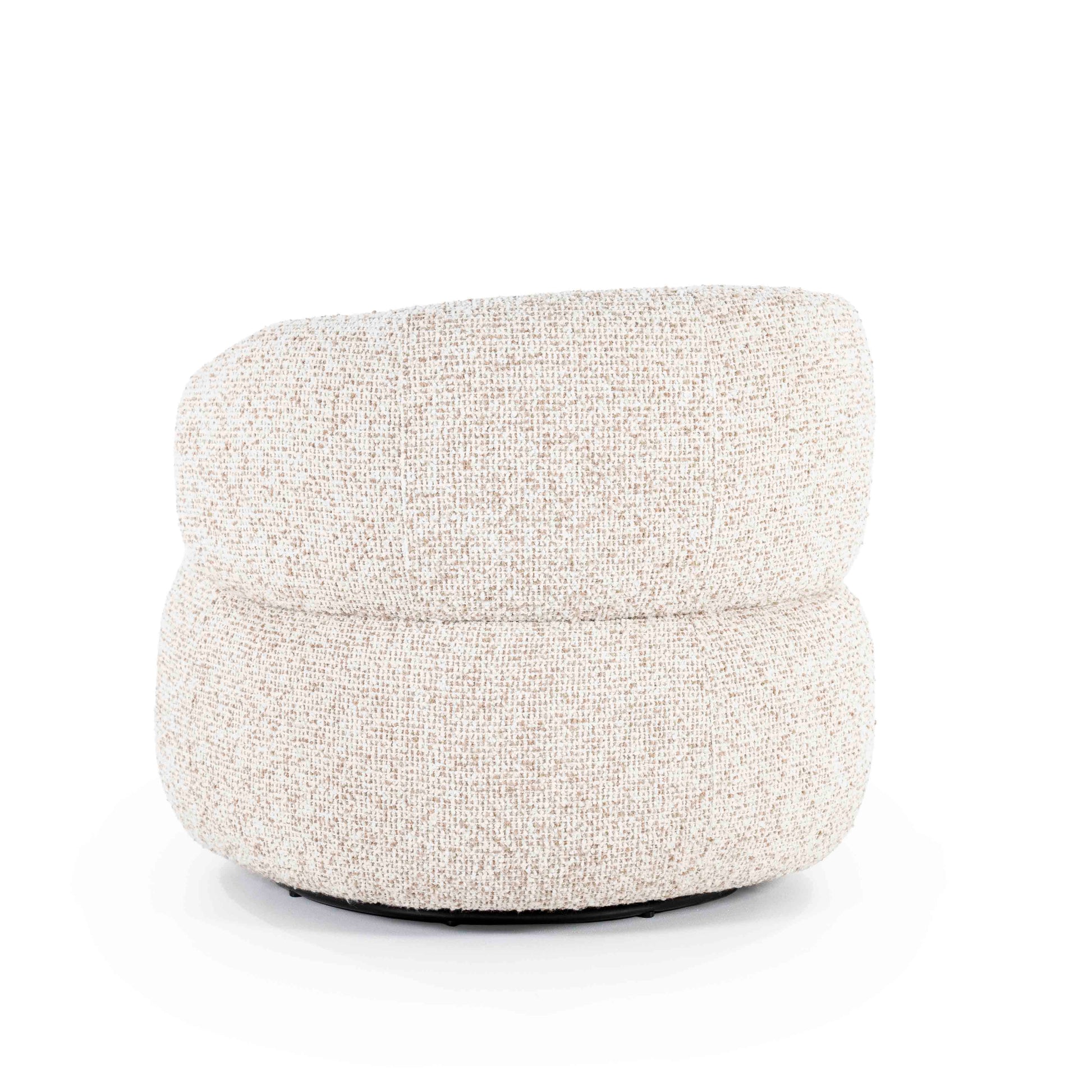 Maeve Loungestol, Beige Maywood. Myk, rund lenestol. Lounge chair
