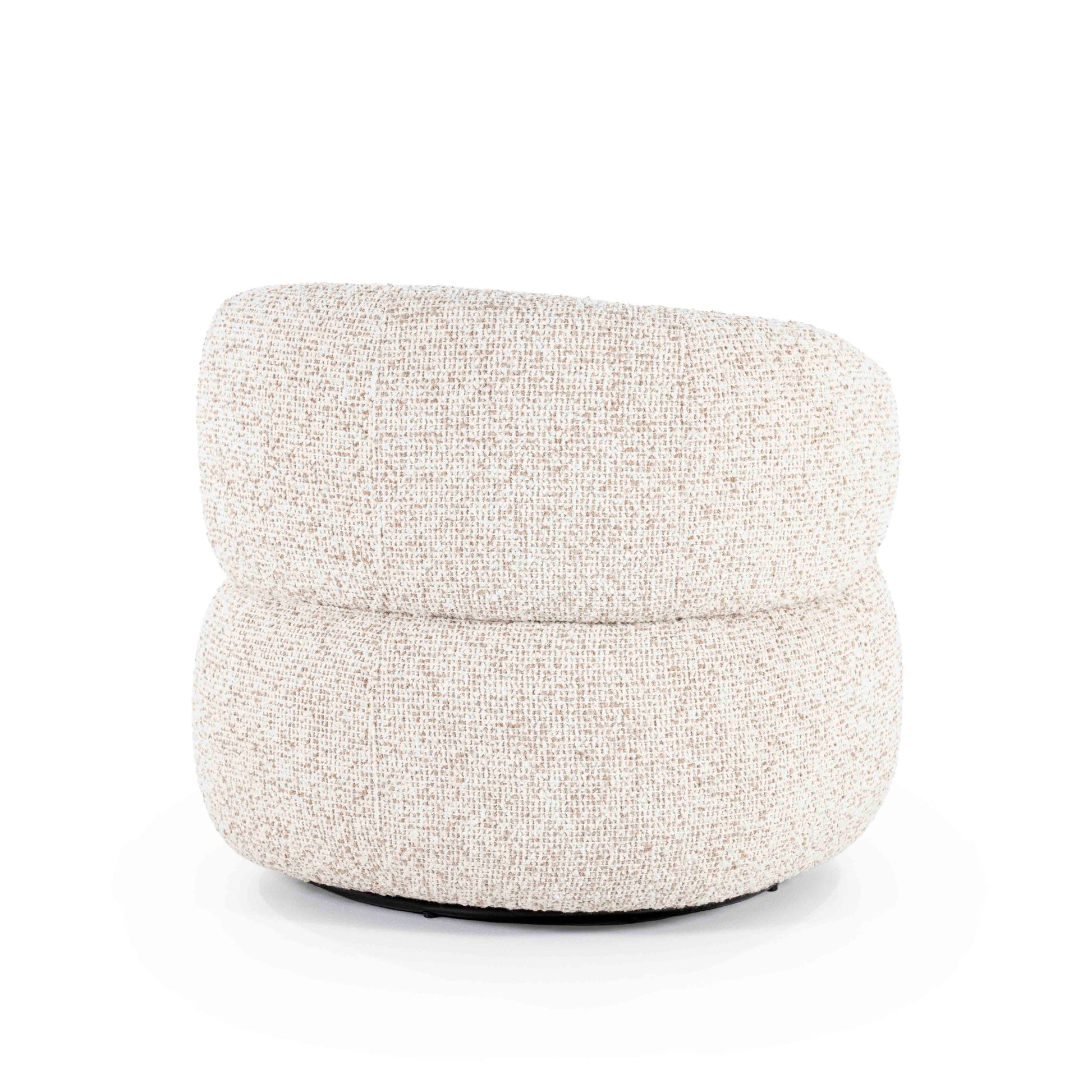 Maeve Loungestol, Beige Maywood. Myk, rund lenestol. Lounge chair