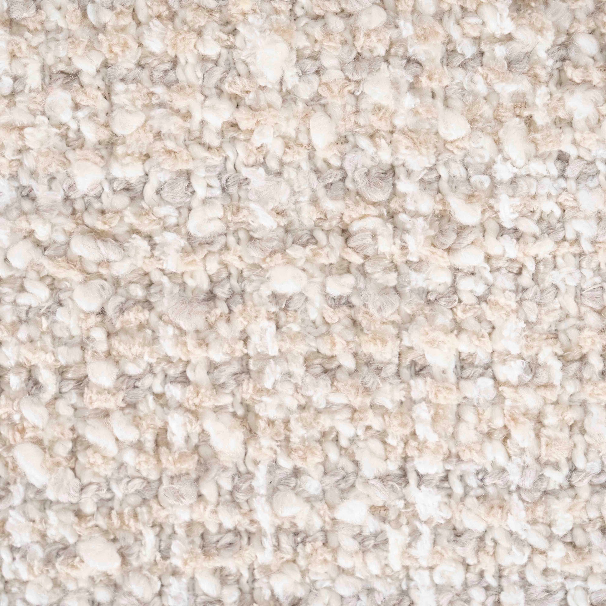 Stoffprøve, Lenestol i kremfarget bouclé