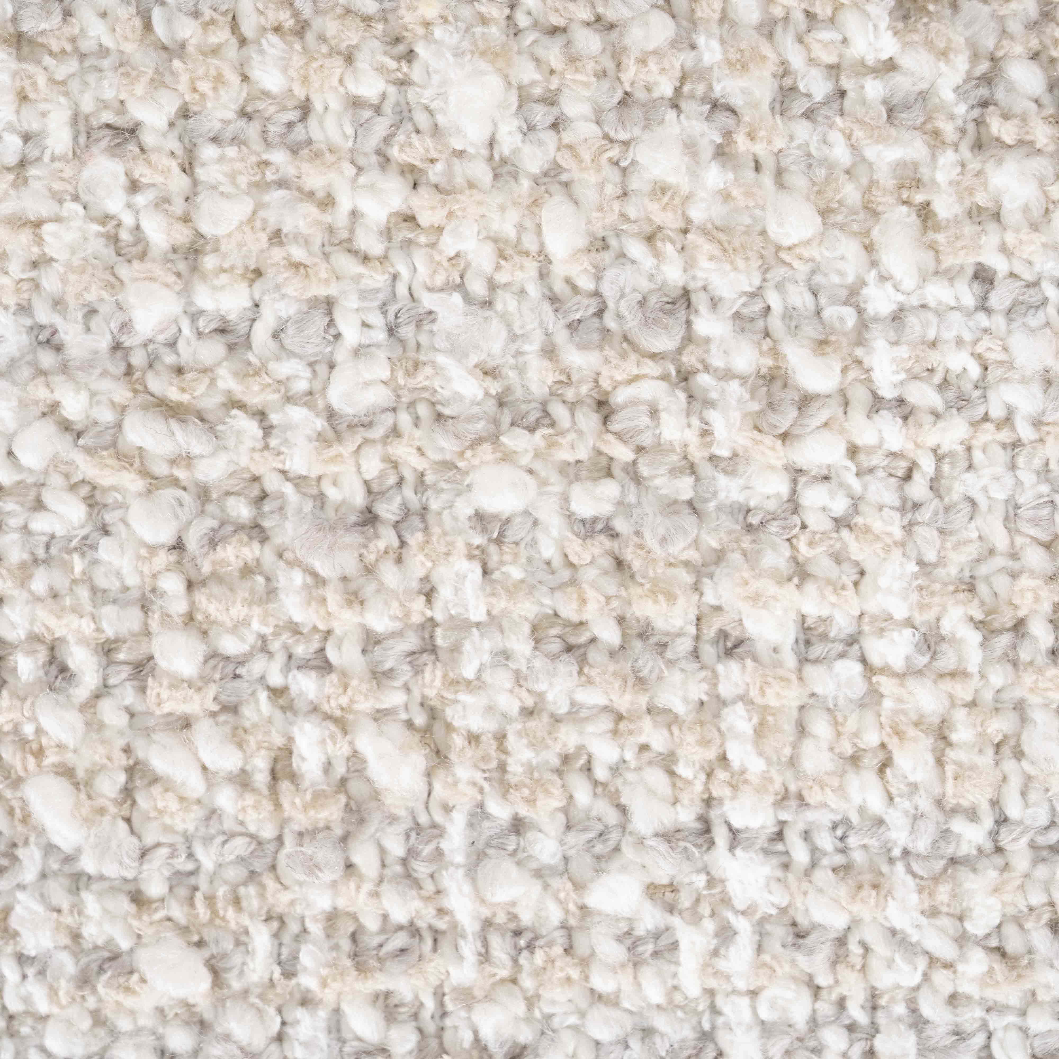 Stoffprøve, Lenestol i kremfarget bouclé