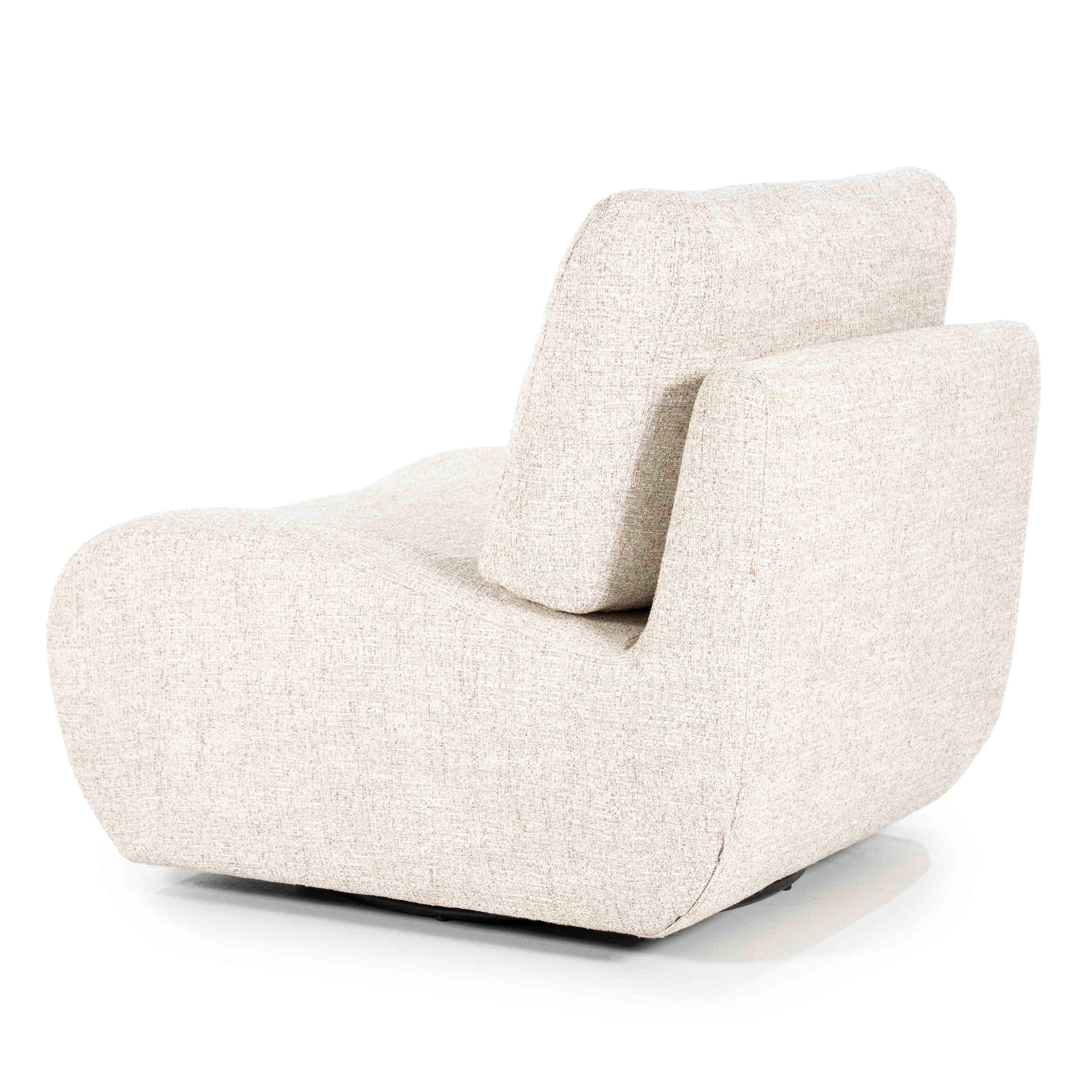 Lounge-stol i beige tekstil