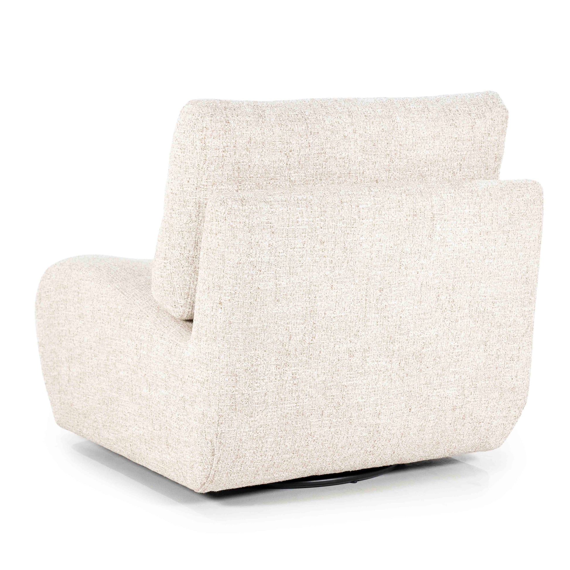 Lounge-stol i beige tekstil