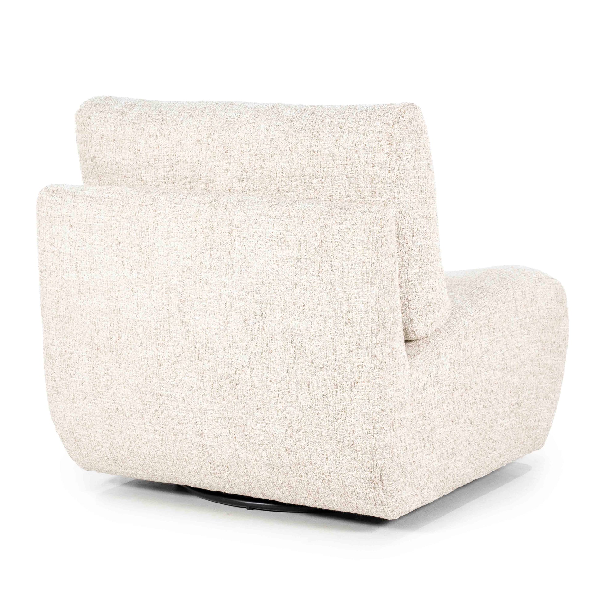 Lounge-stol i beige tekstil