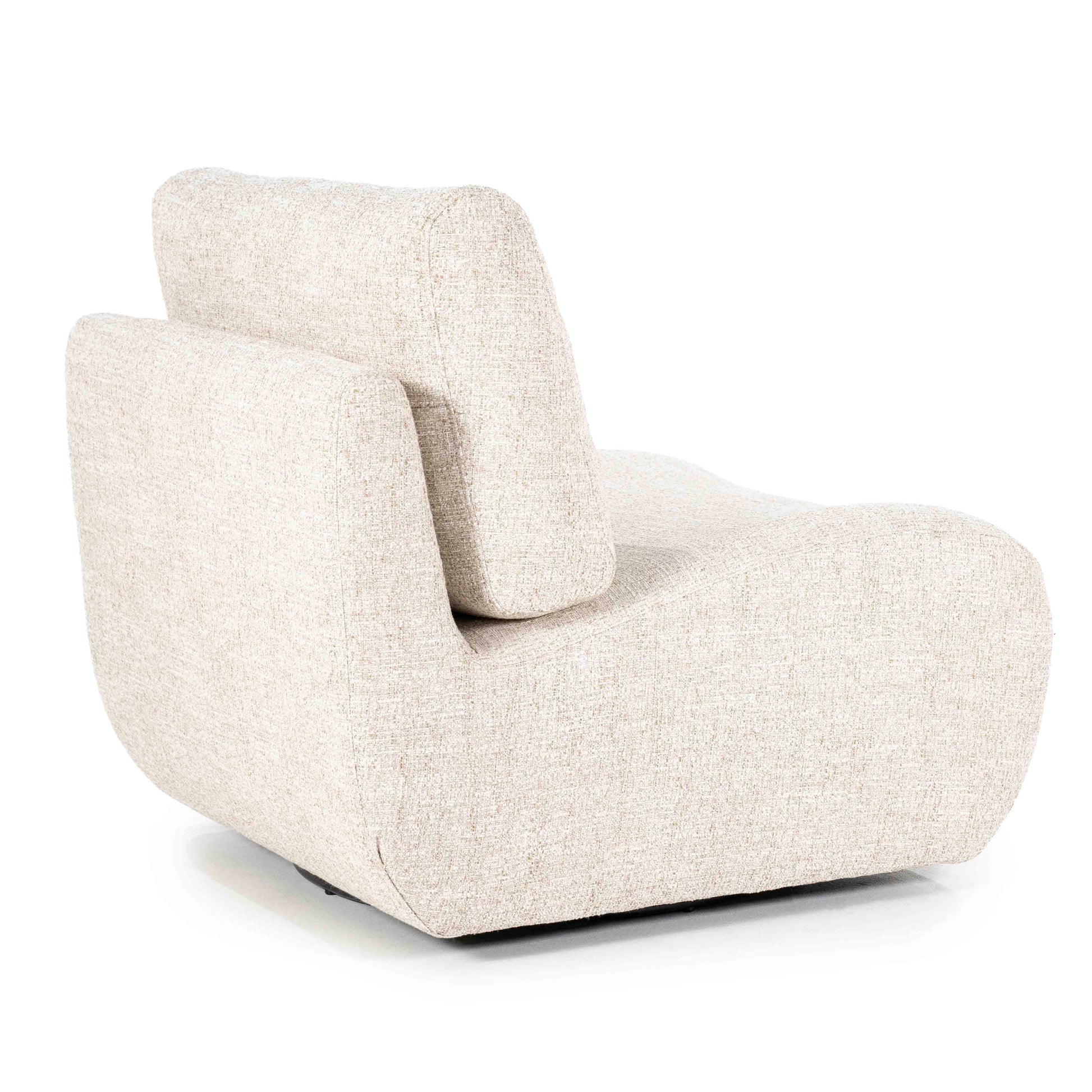 Lounge-stol i beige tekstil