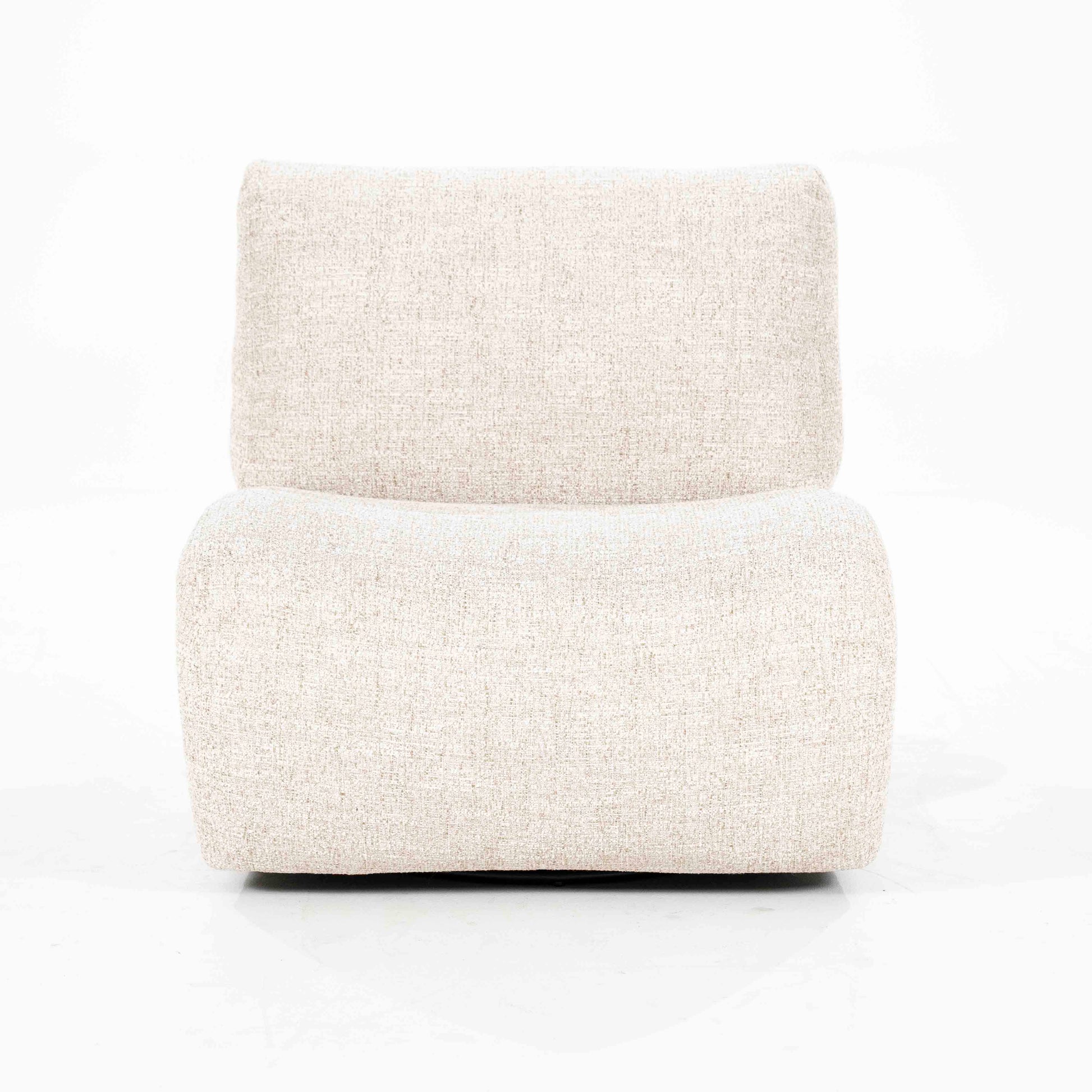 Lounge-stol i beige tekstil