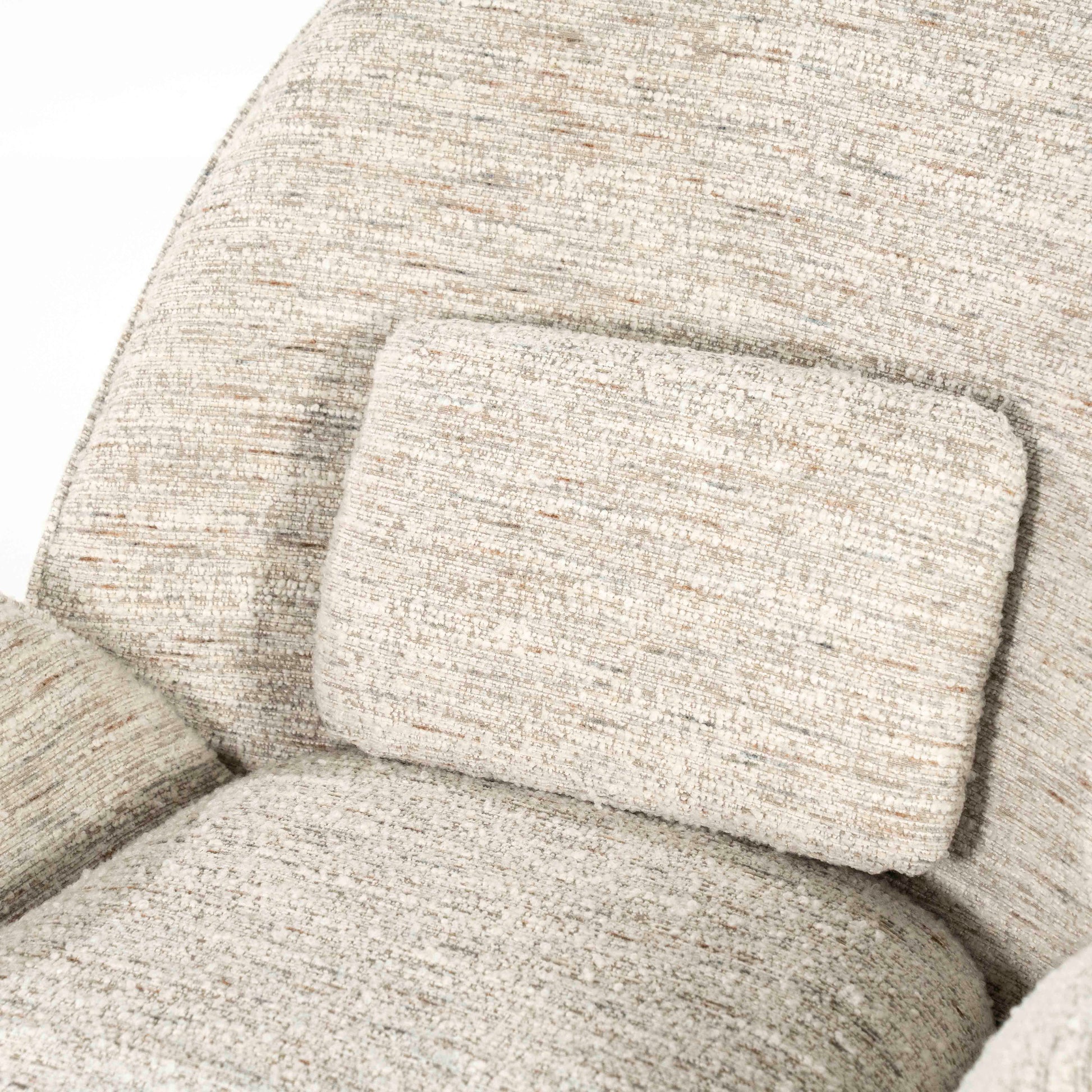 Ryan loungestol med puff i beige tekstil