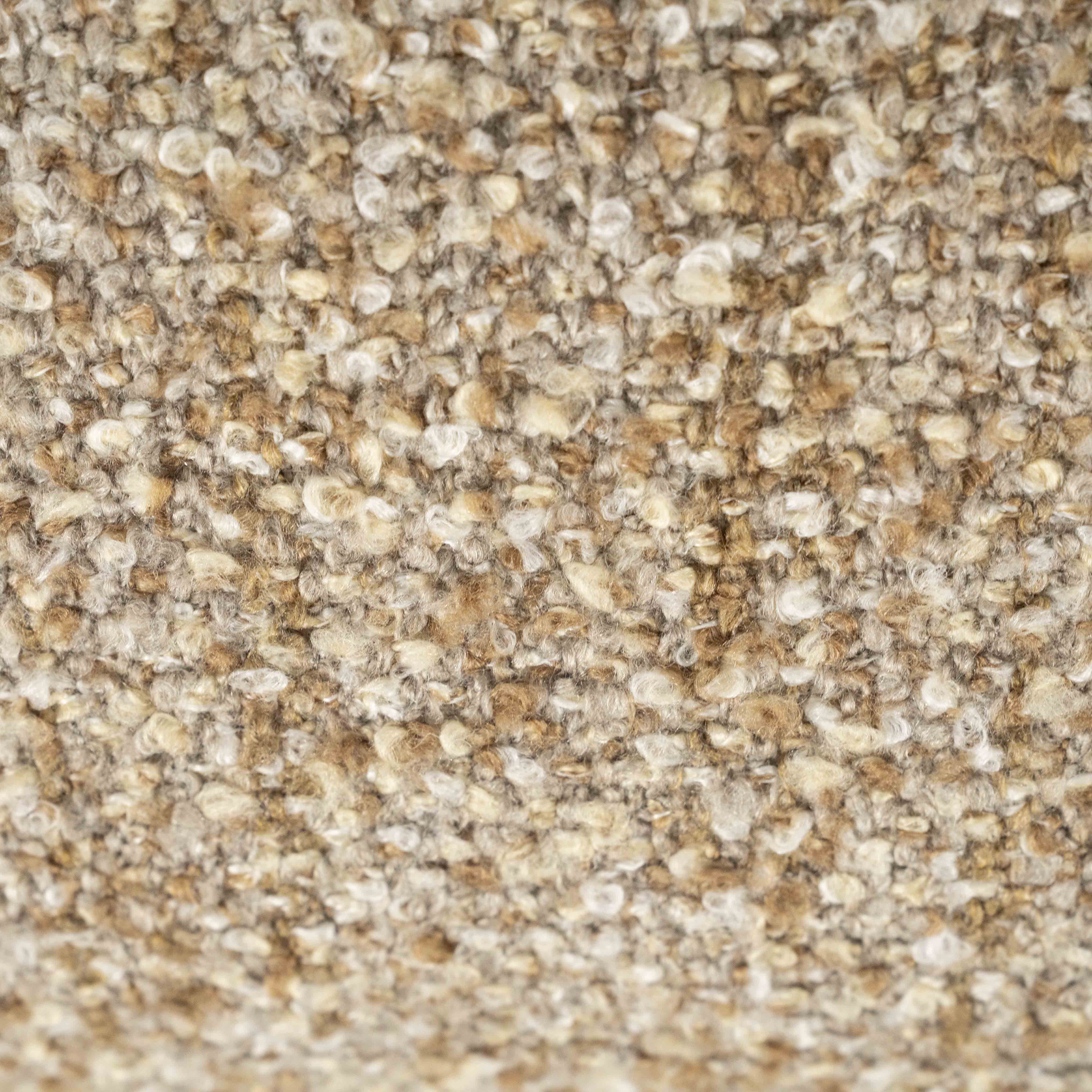 Reza lenestol i boucle – taupe beige med lyse eikeben